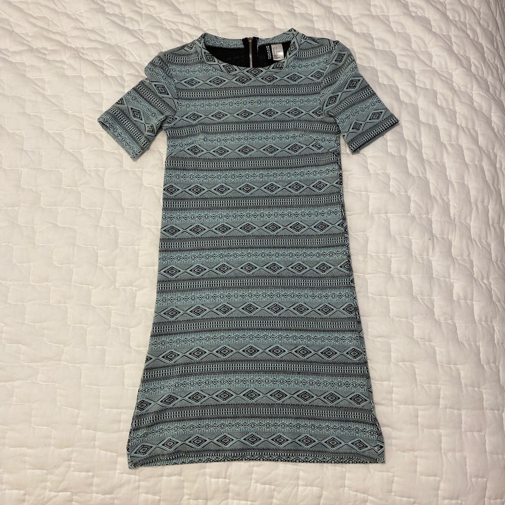 H&M Divided Dress - Blue/Black - Size 2